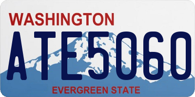 WA license plate ATE5060