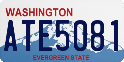 WA license plate ATE5081