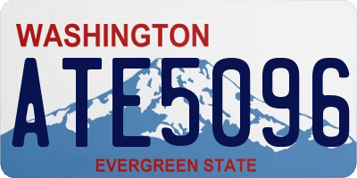 WA license plate ATE5096