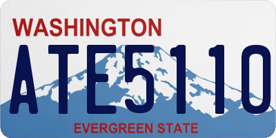 WA license plate ATE5110