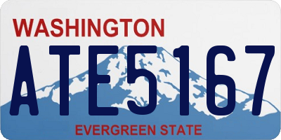 WA license plate ATE5167