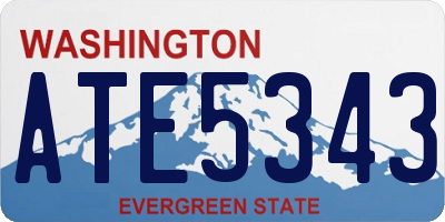 WA license plate ATE5343