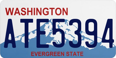 WA license plate ATE5394