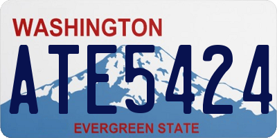 WA license plate ATE5424