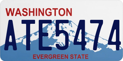 WA license plate ATE5474
