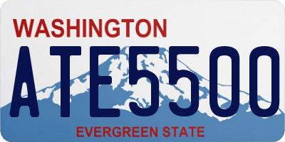 WA license plate ATE5500