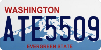 WA license plate ATE5509