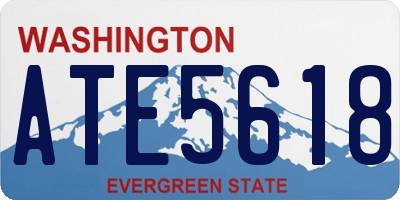 WA license plate ATE5618