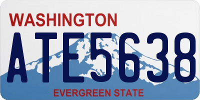 WA license plate ATE5638