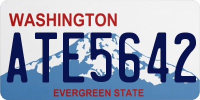 WA license plate ATE5642