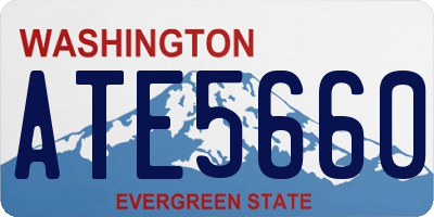 WA license plate ATE5660