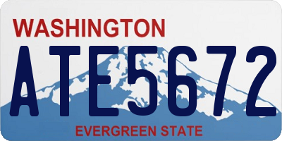 WA license plate ATE5672