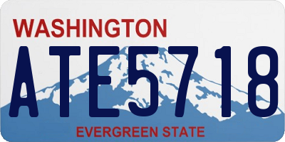WA license plate ATE5718