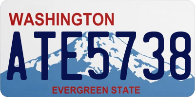 WA license plate ATE5738