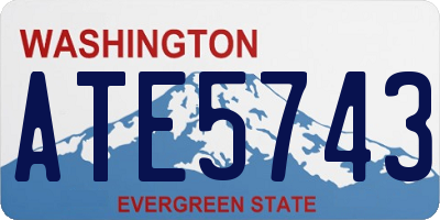 WA license plate ATE5743