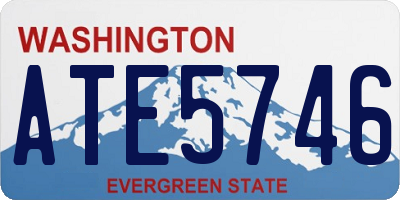 WA license plate ATE5746