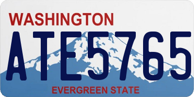 WA license plate ATE5765