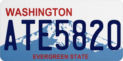 WA license plate ATE5820