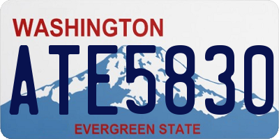 WA license plate ATE5830