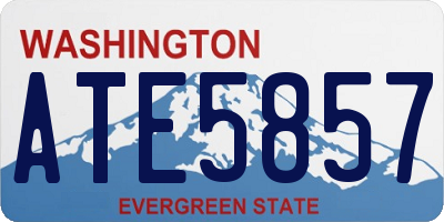 WA license plate ATE5857