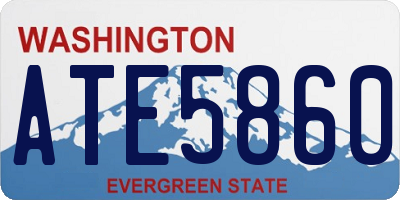 WA license plate ATE5860