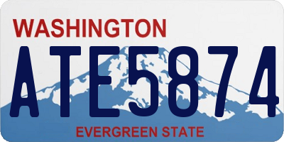 WA license plate ATE5874