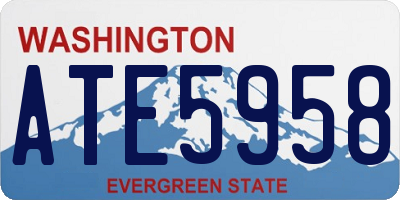 WA license plate ATE5958