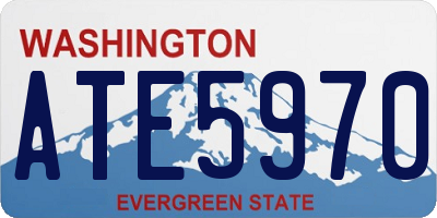 WA license plate ATE5970