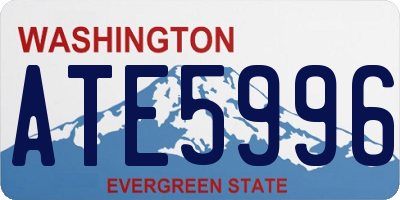 WA license plate ATE5996