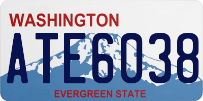 WA license plate ATE6038