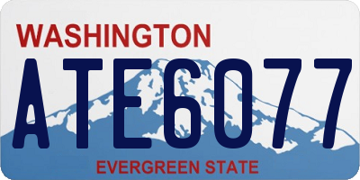 WA license plate ATE6077