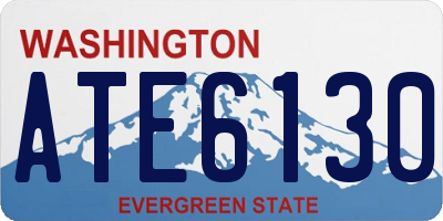 WA license plate ATE6130