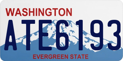 WA license plate ATE6193