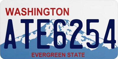 WA license plate ATE6254
