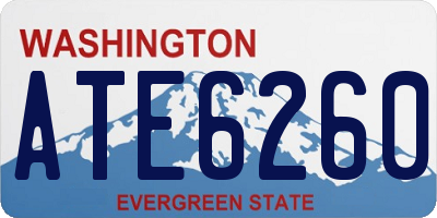 WA license plate ATE6260