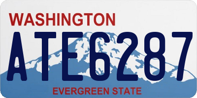 WA license plate ATE6287