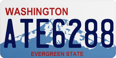 WA license plate ATE6288