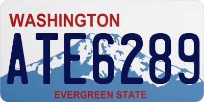 WA license plate ATE6289