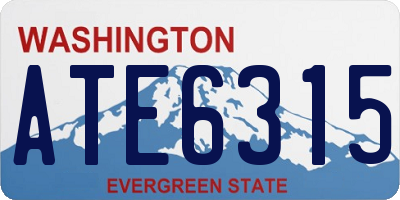 WA license plate ATE6315