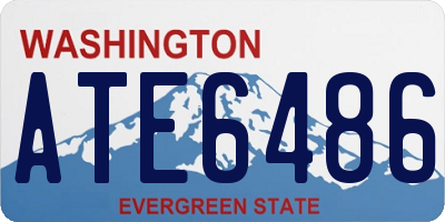 WA license plate ATE6486