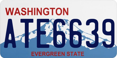 WA license plate ATE6639