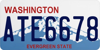 WA license plate ATE6678