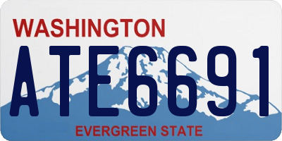 WA license plate ATE6691