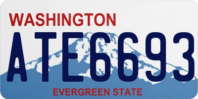WA license plate ATE6693