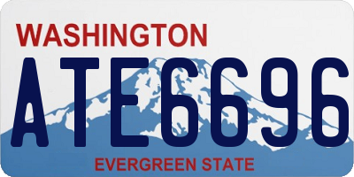 WA license plate ATE6696