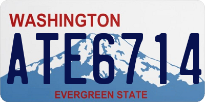 WA license plate ATE6714