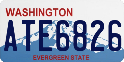WA license plate ATE6826