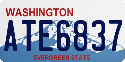 WA license plate ATE6837