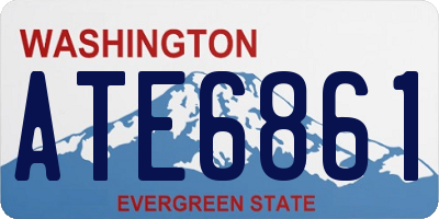 WA license plate ATE6861