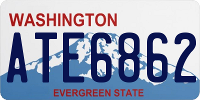 WA license plate ATE6862